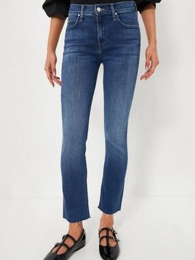 NWT MOTHER The Mid Rise Dazzler Ankle Fray jeans